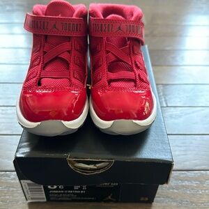 Jordan 11 Retro BT. Kids. Size 8C. NWT. Red.